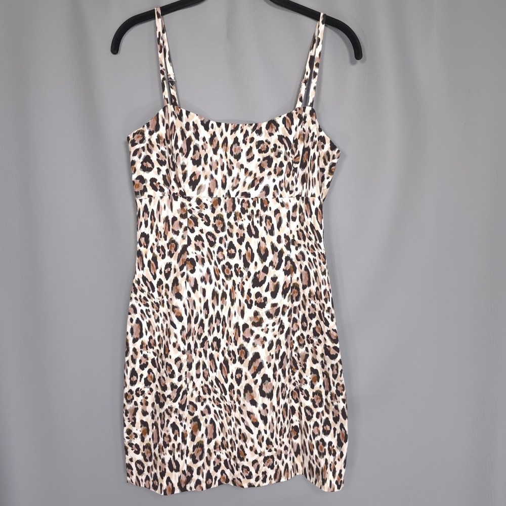 ANTHROPOLOGIE AVEC‎ LES FILLES NEW Leopard Print Cropped Jacket Dress Set Size 6 - Picture 12 of 12